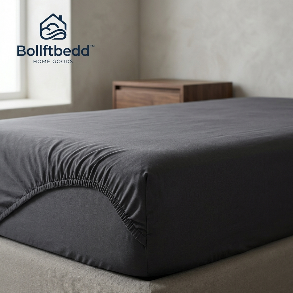 Bollftbedd™ Charcoal Smooth Fitted Sheet