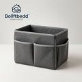 Bollftbedd™ Gray Fabric Bedside Storage Organizer